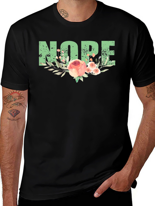 Nope Floral Graphic Tee - Comfy Casual Style