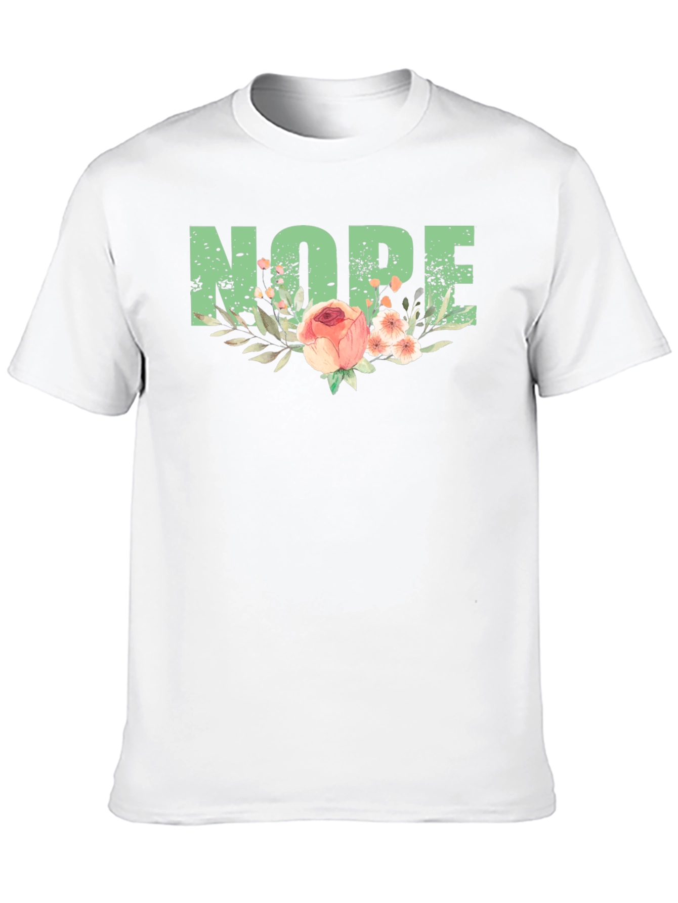Nope Floral Graphic Tee - Comfy Casual Style