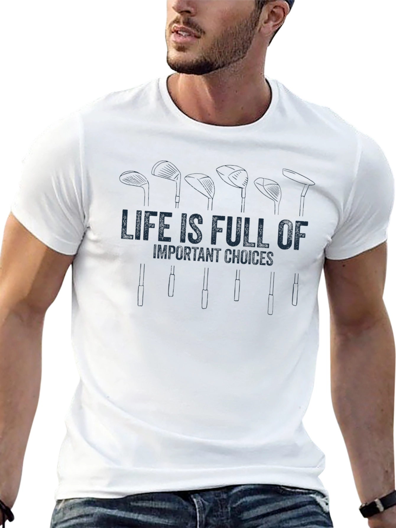 Life is Full of Important Choices Golf T-Shirt