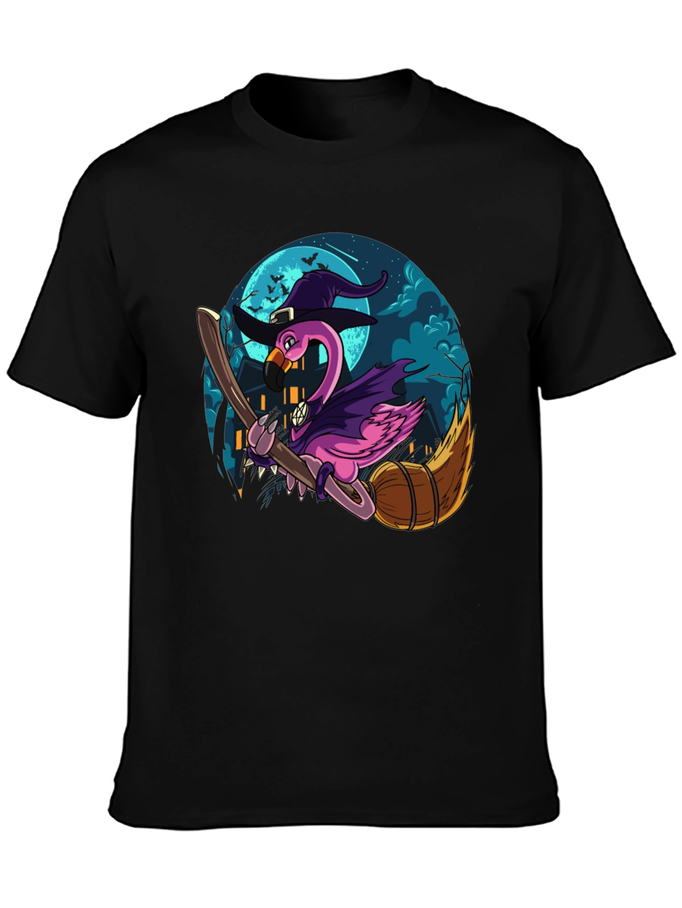 Witch Flamingo Graphic Tee