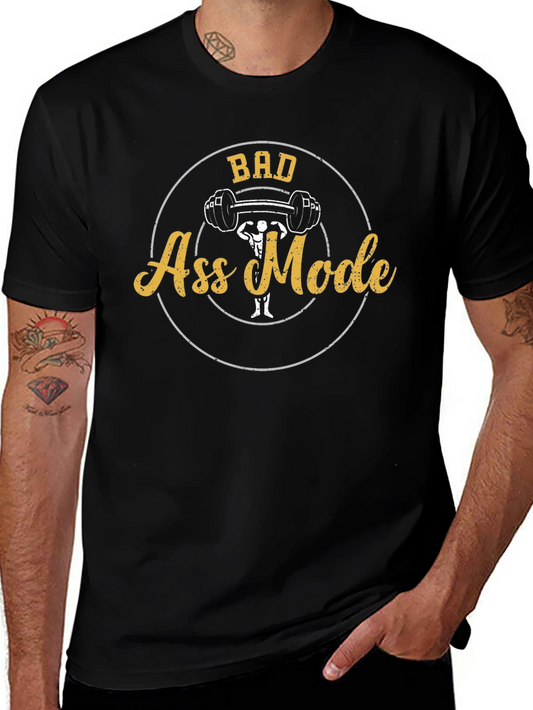 Bad Ass Mode Black Graphic T-Shirt