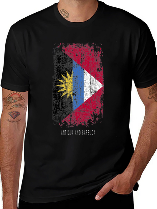 Antigua & Barbuda Flag T-Shirt - Distressed