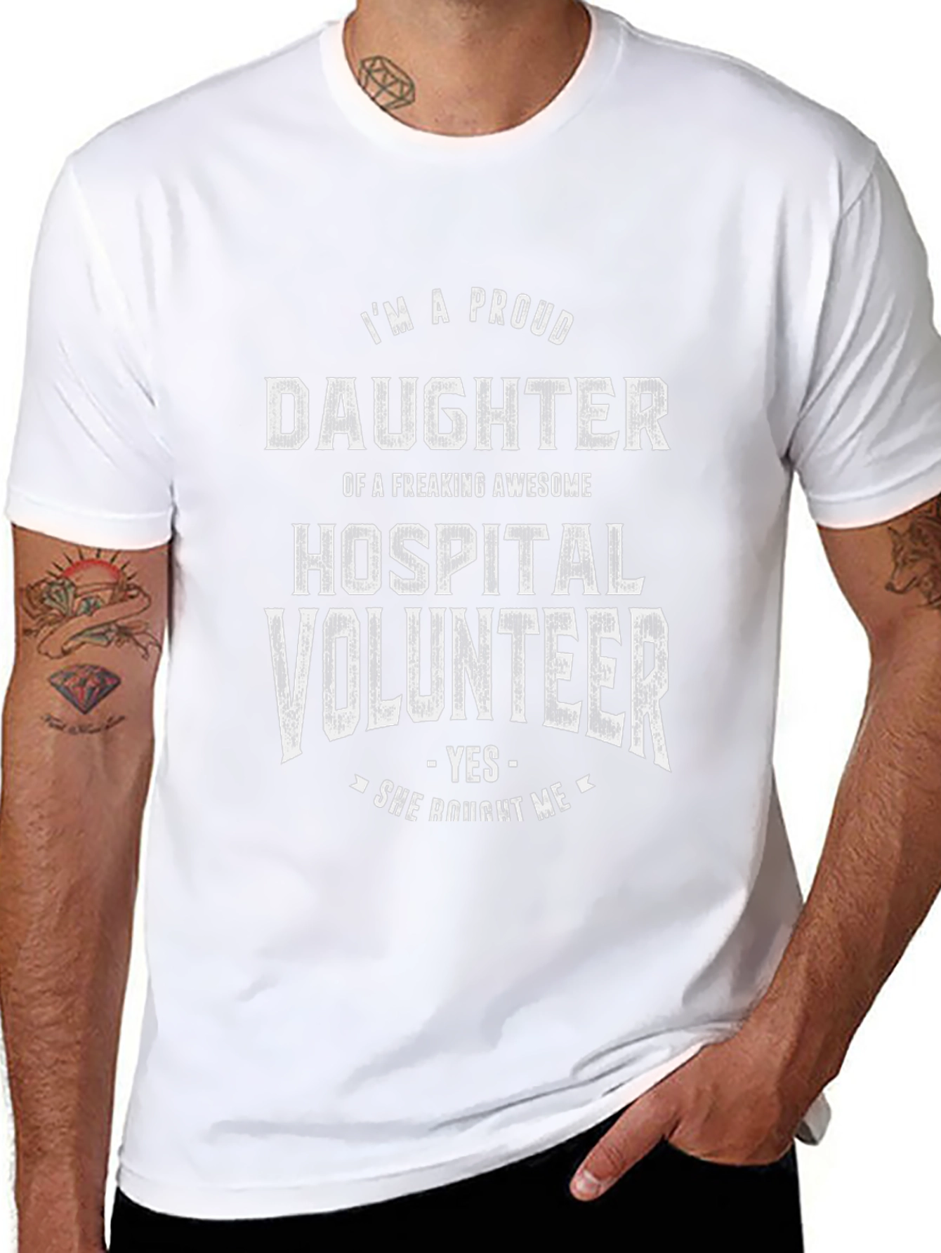 Proud Daughter Hospital Volunteer Graphic Tee