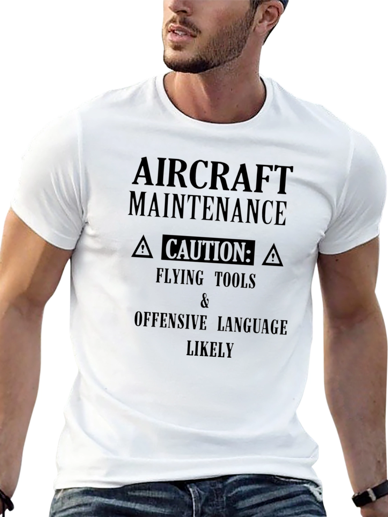 Aircraft Maintenance Caution T-Shirt