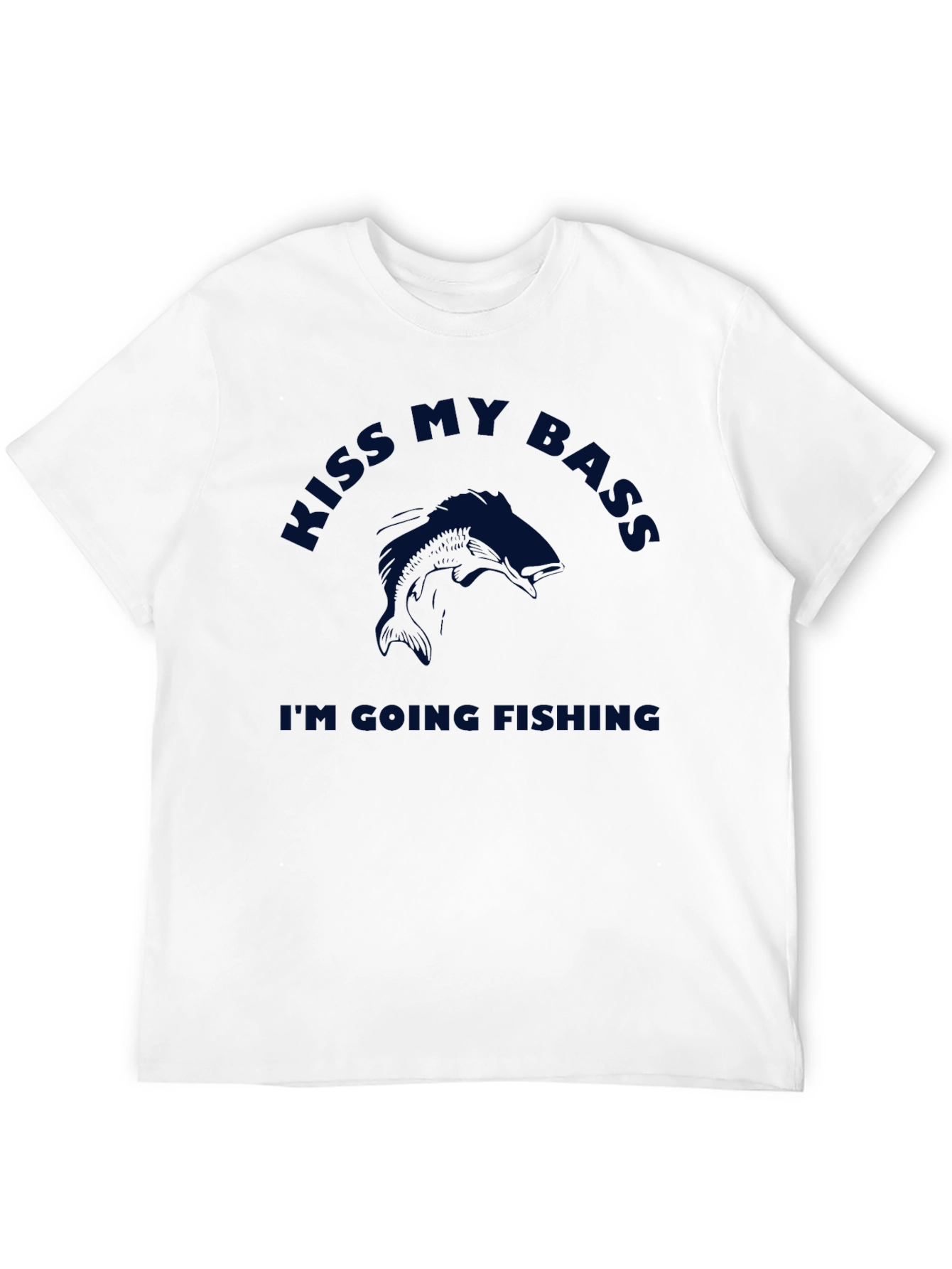 Kiss My Bass Fishing T-Shirt - Black