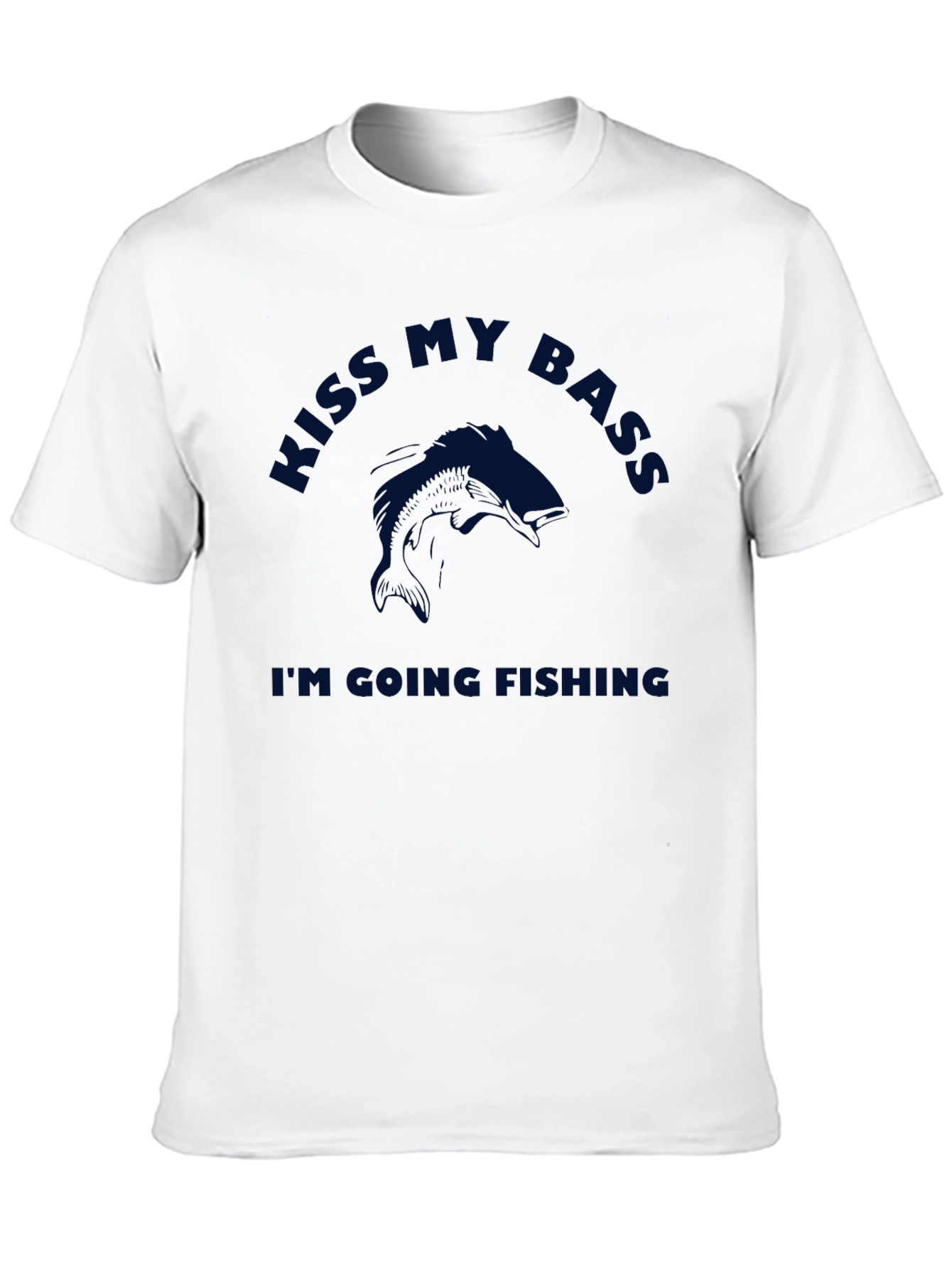 Kiss My Bass Fishing T-Shirt - Black
