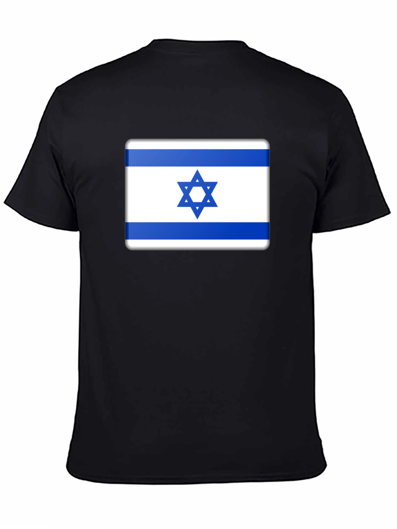 Israel Flag Graphic Tee - Black Cotton T-Shirt