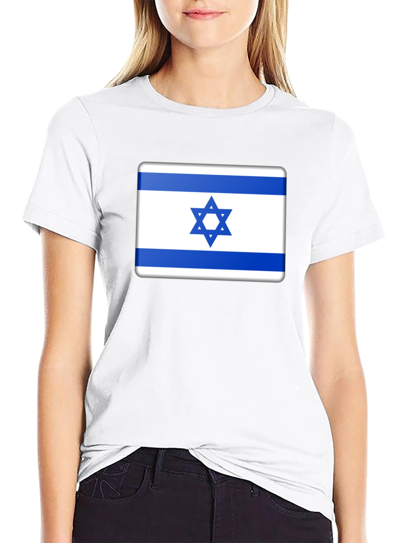 Israel Flag Graphic Tee - Black Cotton T-Shirt