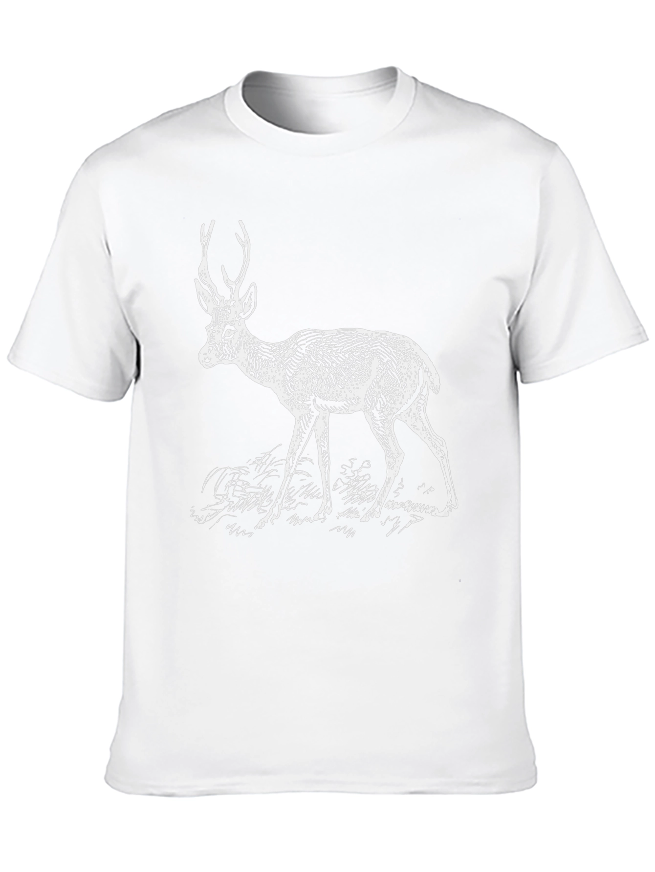 Deer Graphic Tee - Black Cotton Blend