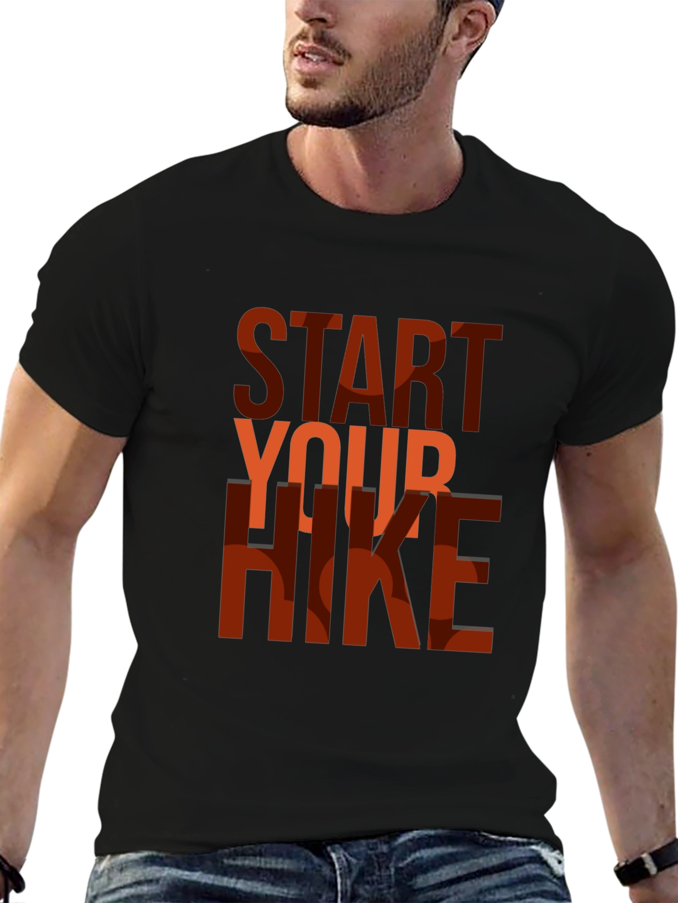 Start Your Hike Graphic T-Shirt - Black