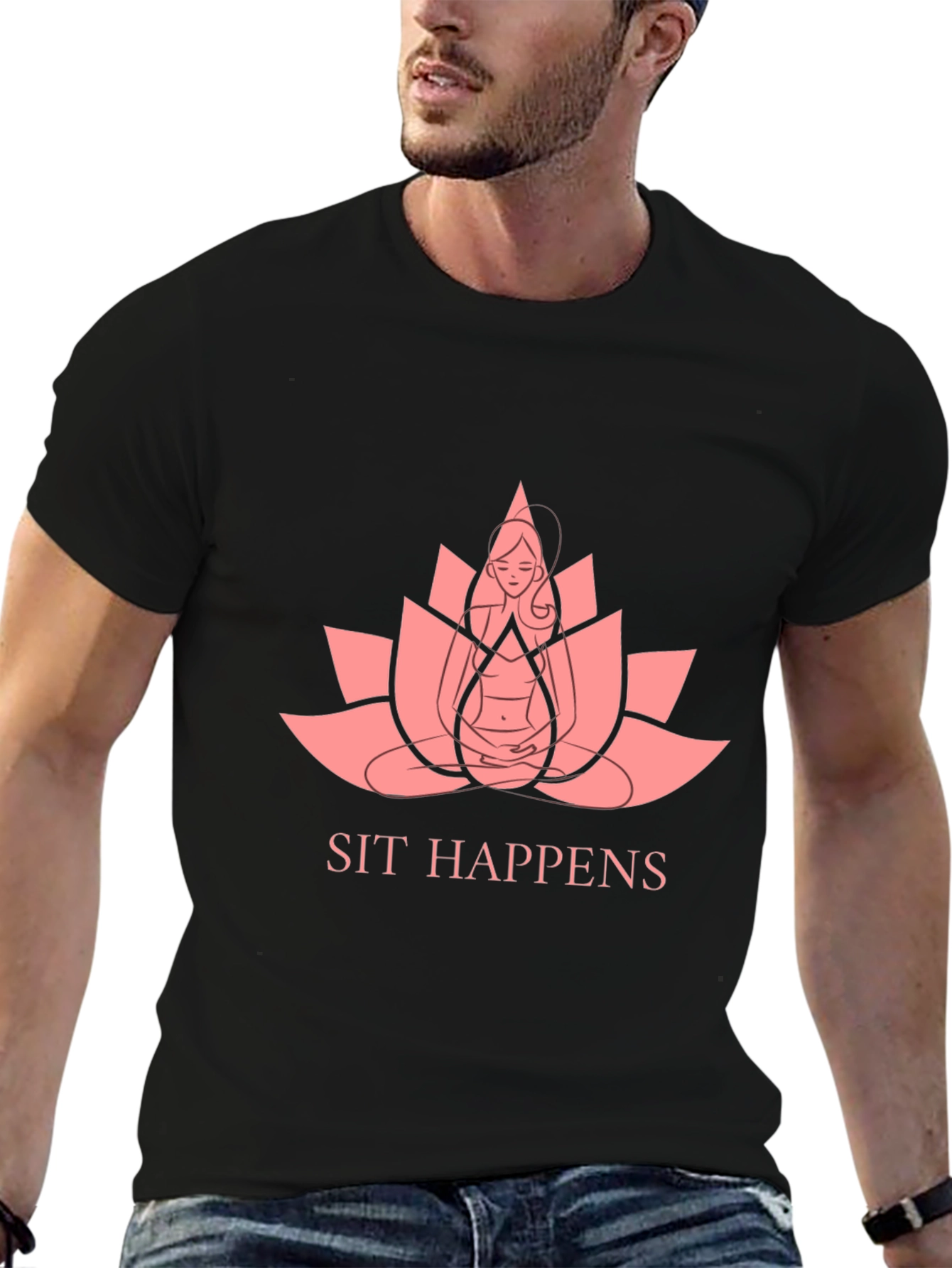 Sit Happens Yoga Graphic T-Shirt