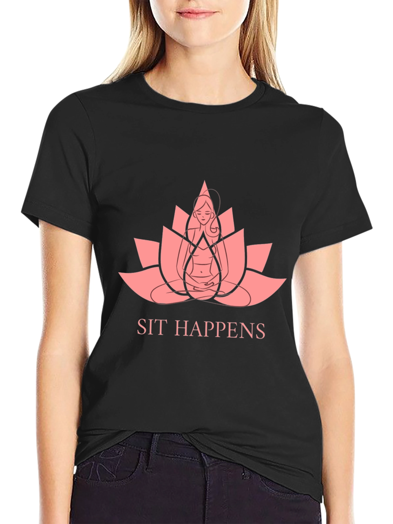 Sit Happens Yoga Graphic T-Shirt