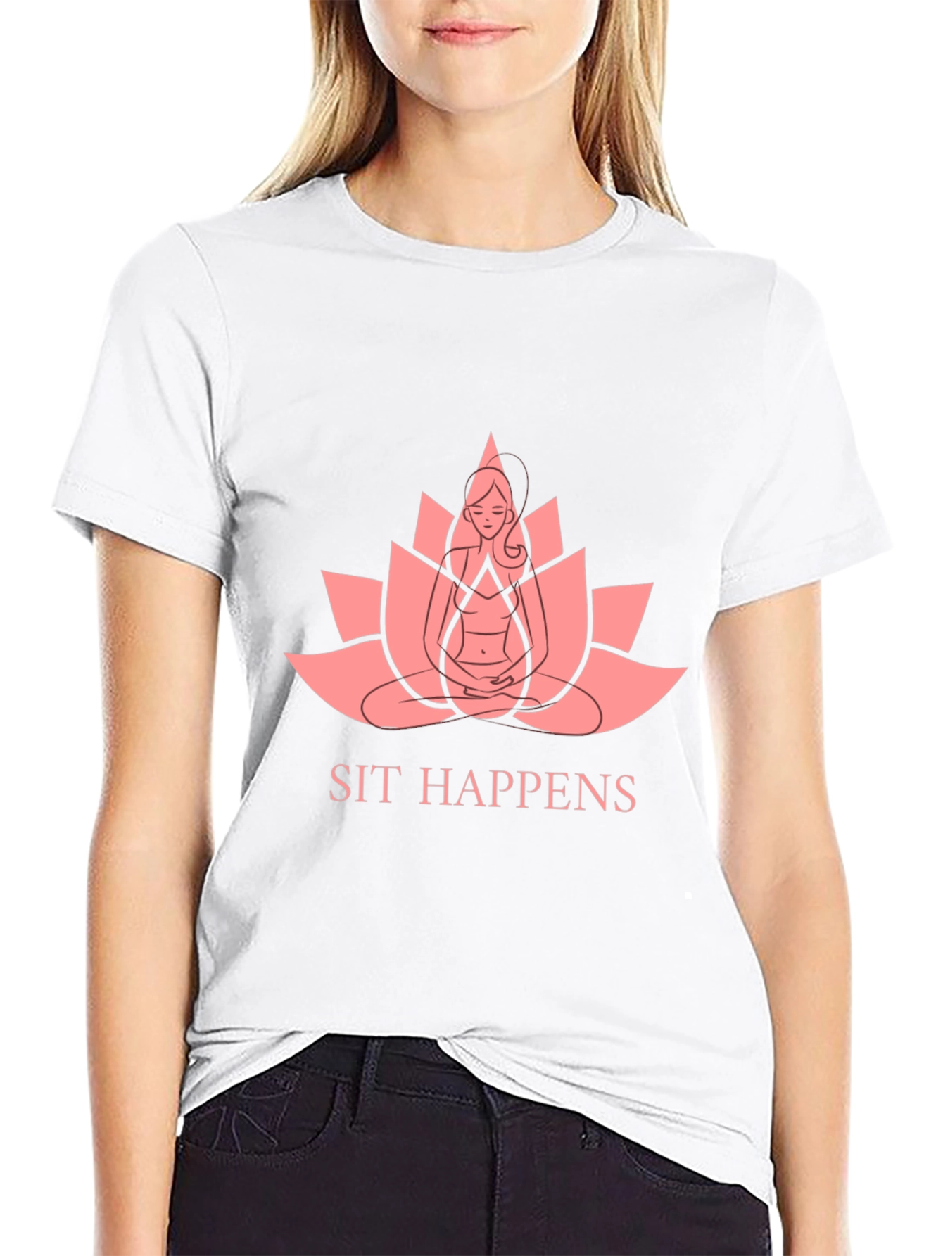 Sit Happens Yoga Graphic T-Shirt