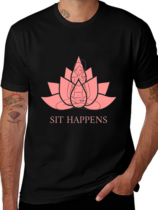 Sit Happens Yoga Graphic T-Shirt