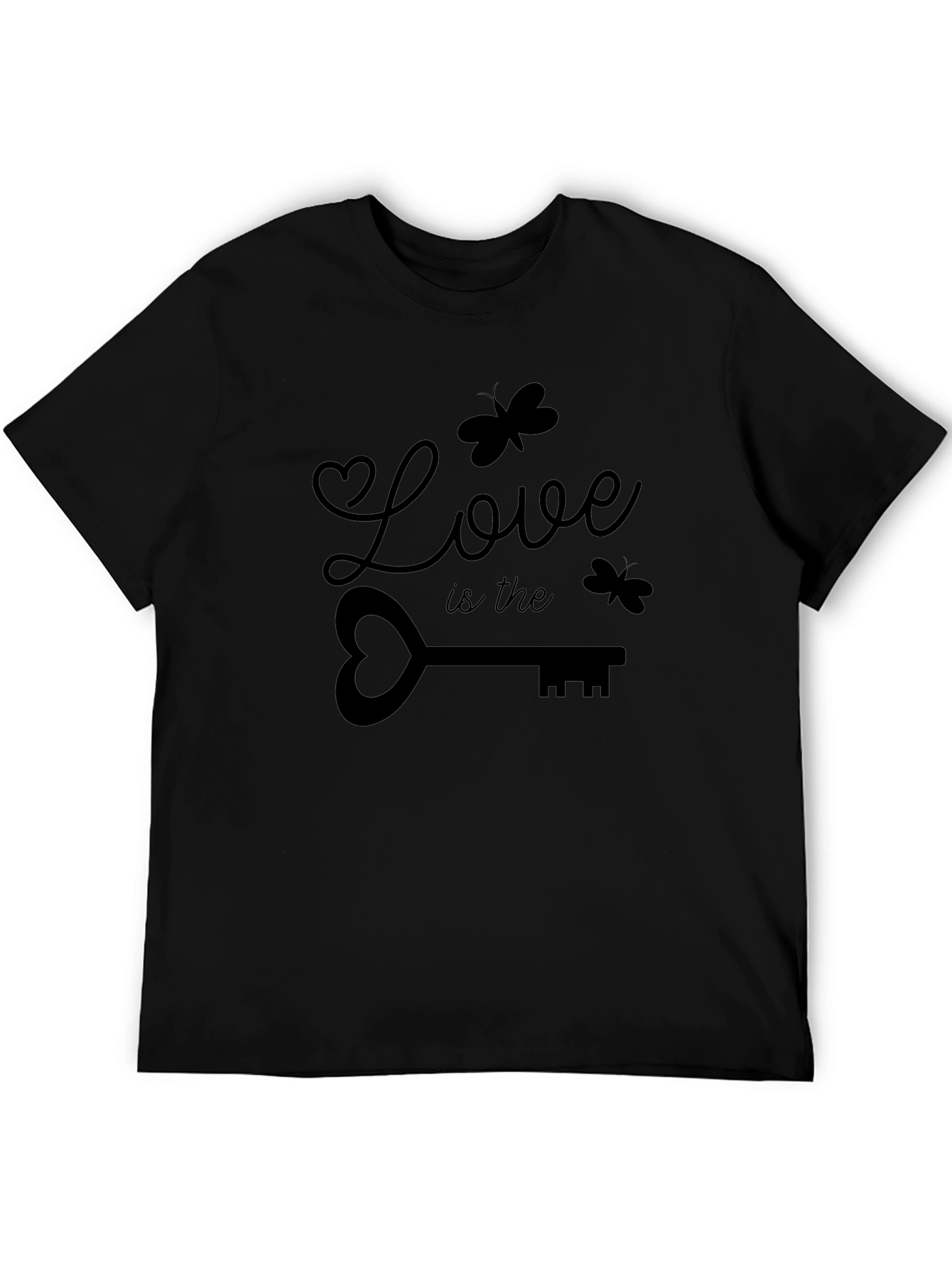 Love Is The Key Graphic Tee - Black