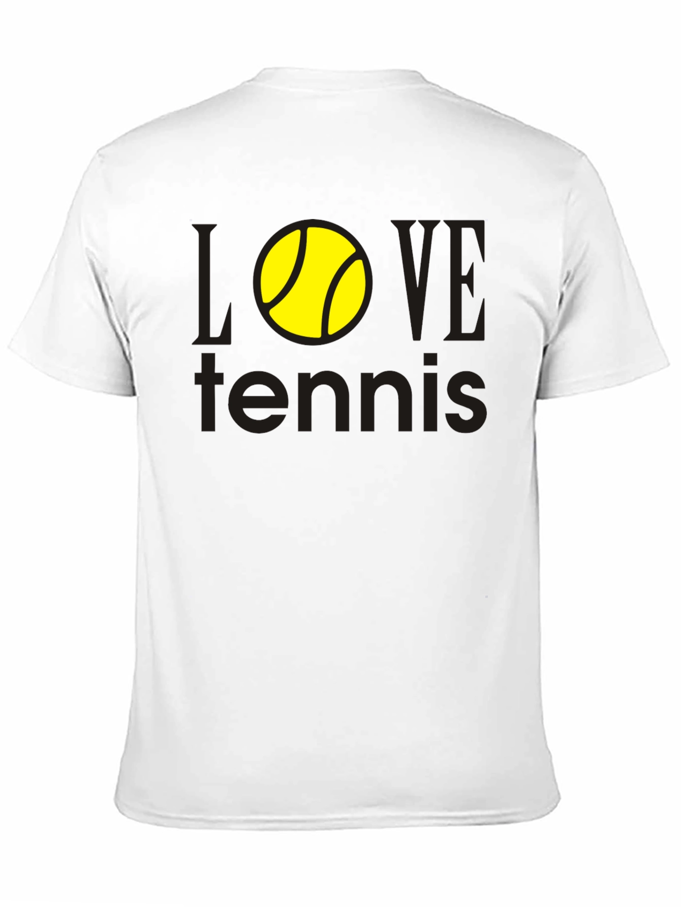 Love Tennis Graphic Tee - Black Cotton Shirt