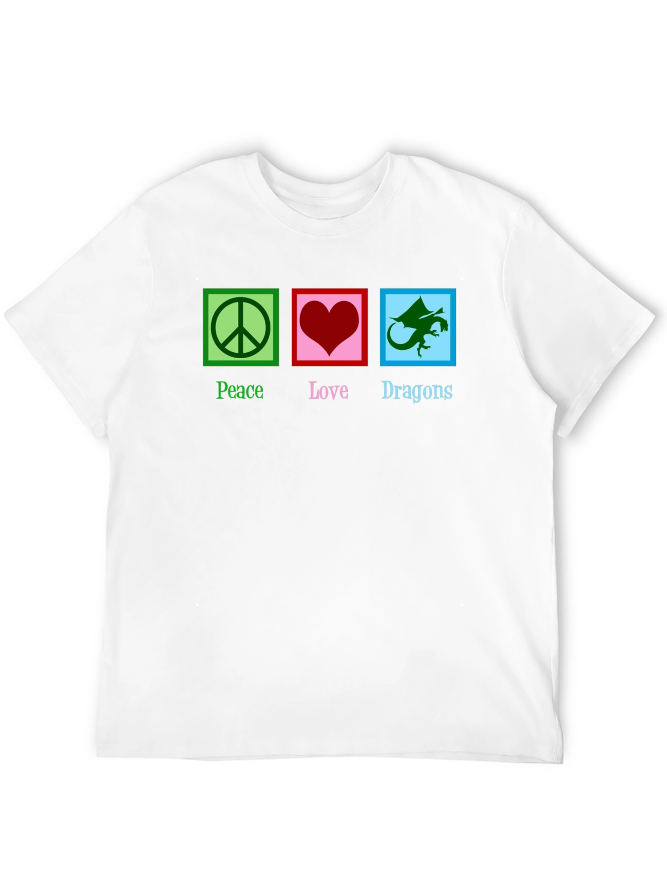 Peace Love Dragons Graphic T-Shirt
