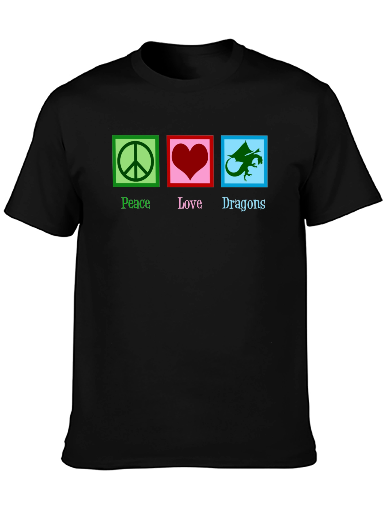 Peace Love Dragons Graphic T-Shirt