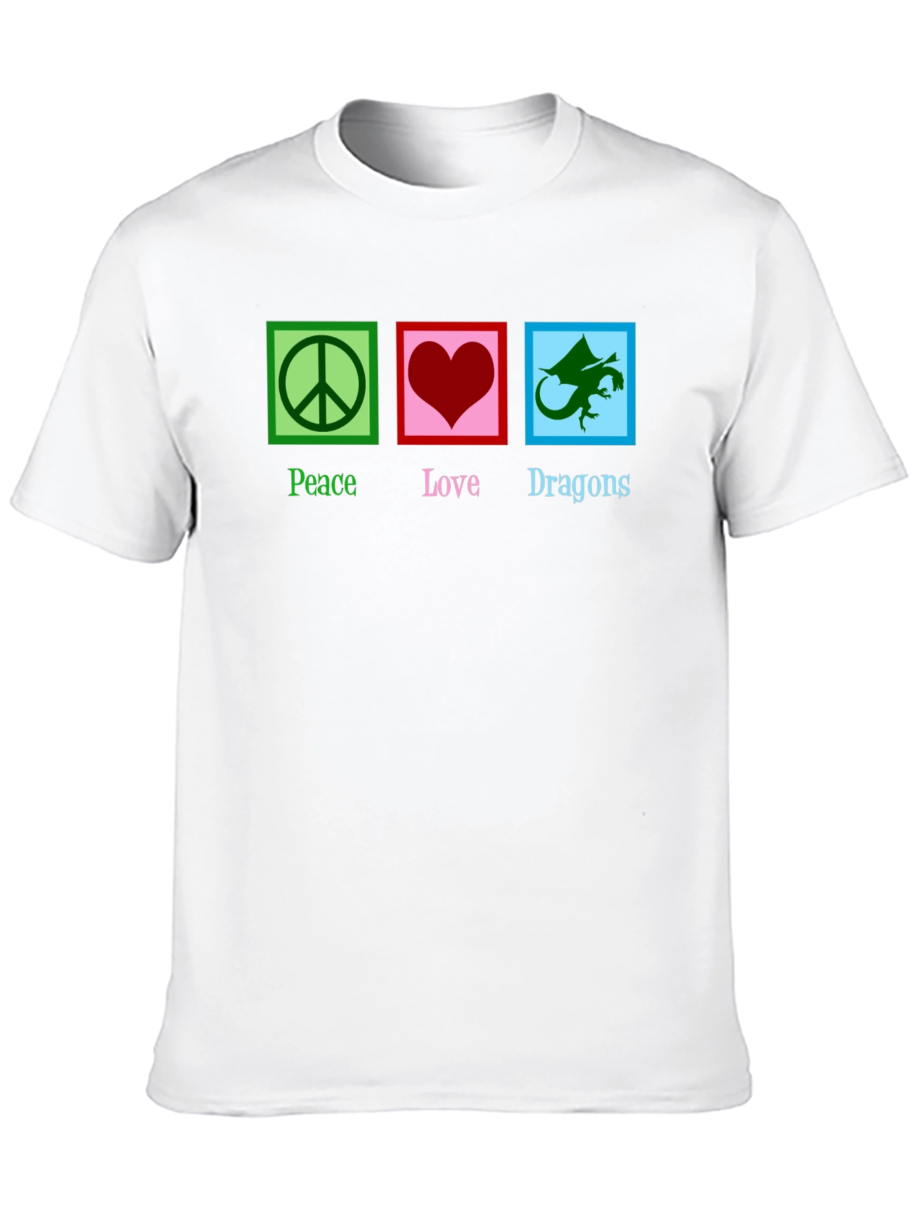 Peace Love Dragons Graphic T-Shirt