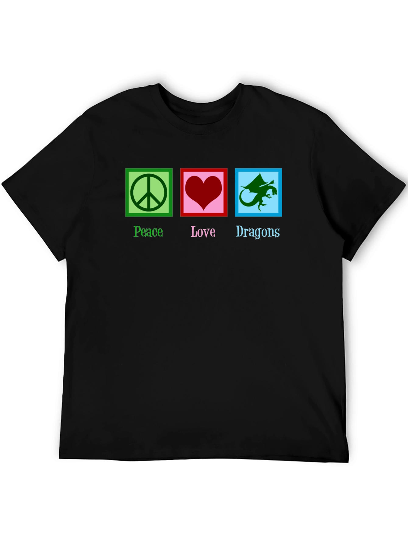 Peace Love Dragons Graphic T-Shirt