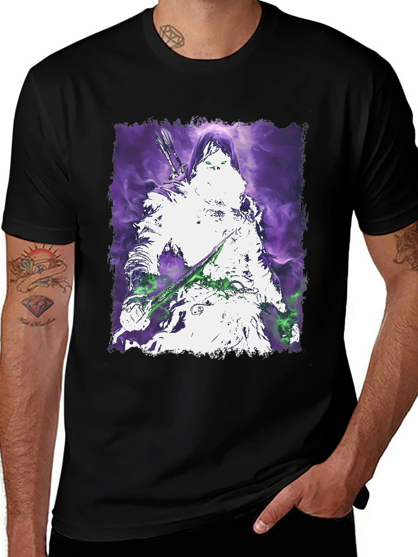 Mystic Warrior Graphic Tee - Black