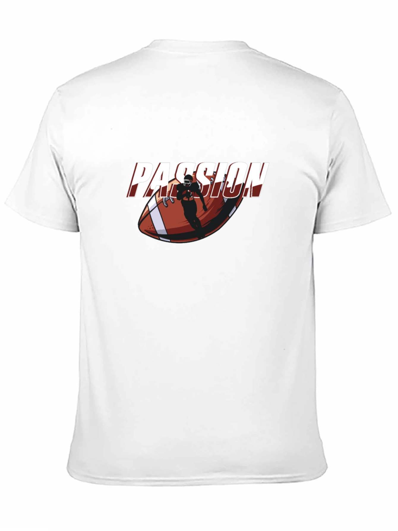 Passion Football Player Graphic Black T-Shirt
