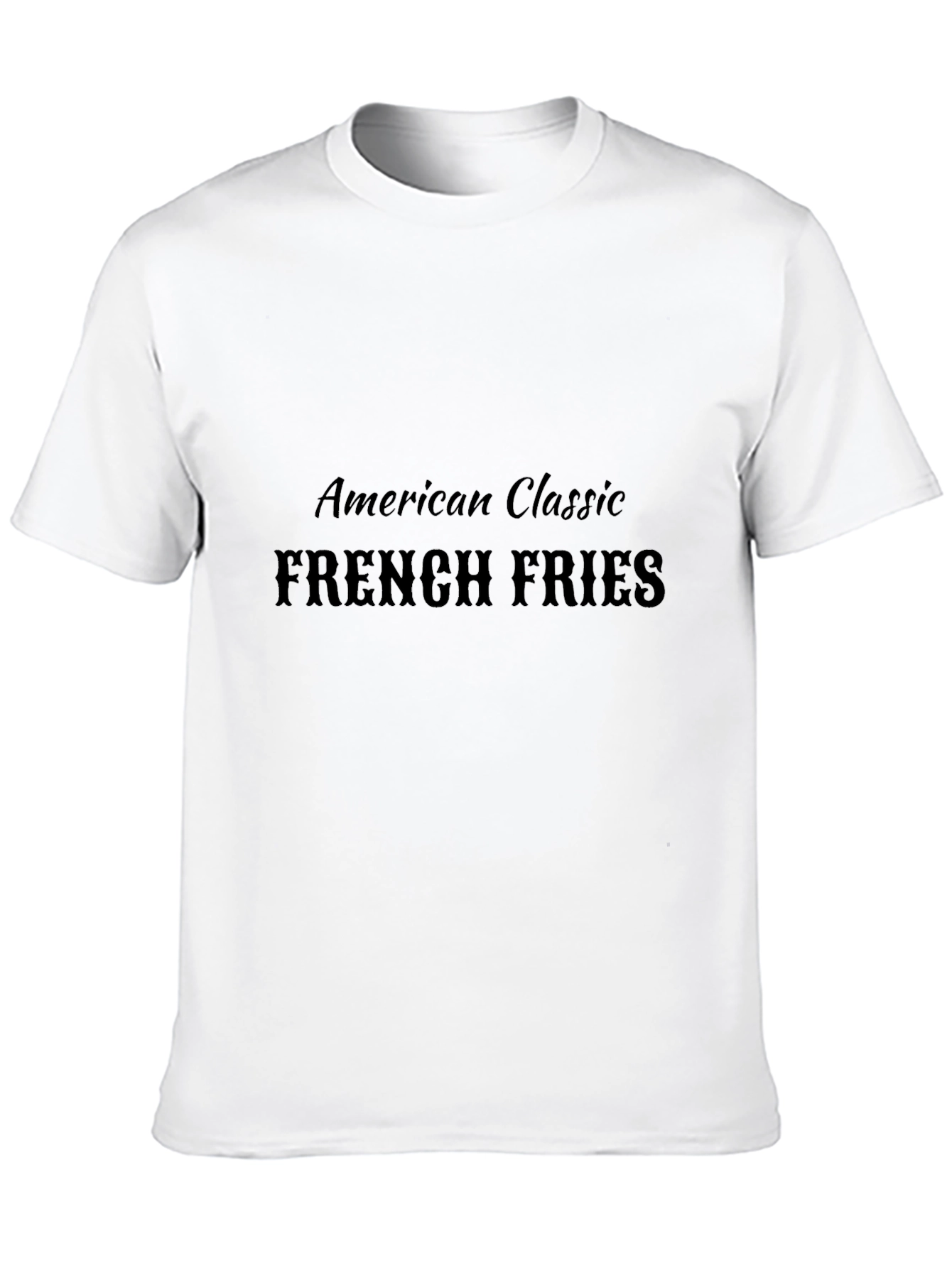 American Classic French Fries Black T-Shirt