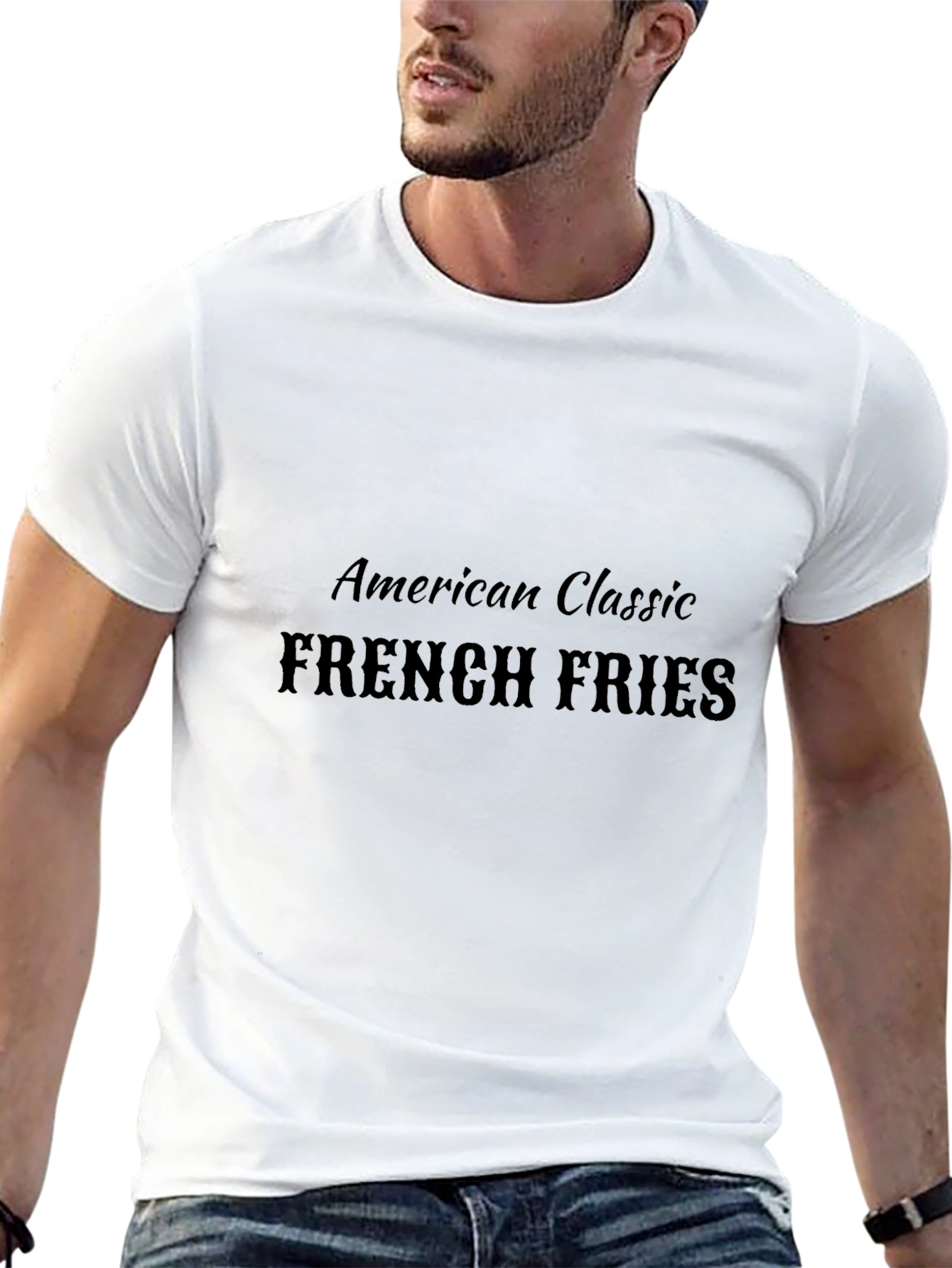 American Classic French Fries Black T-Shirt