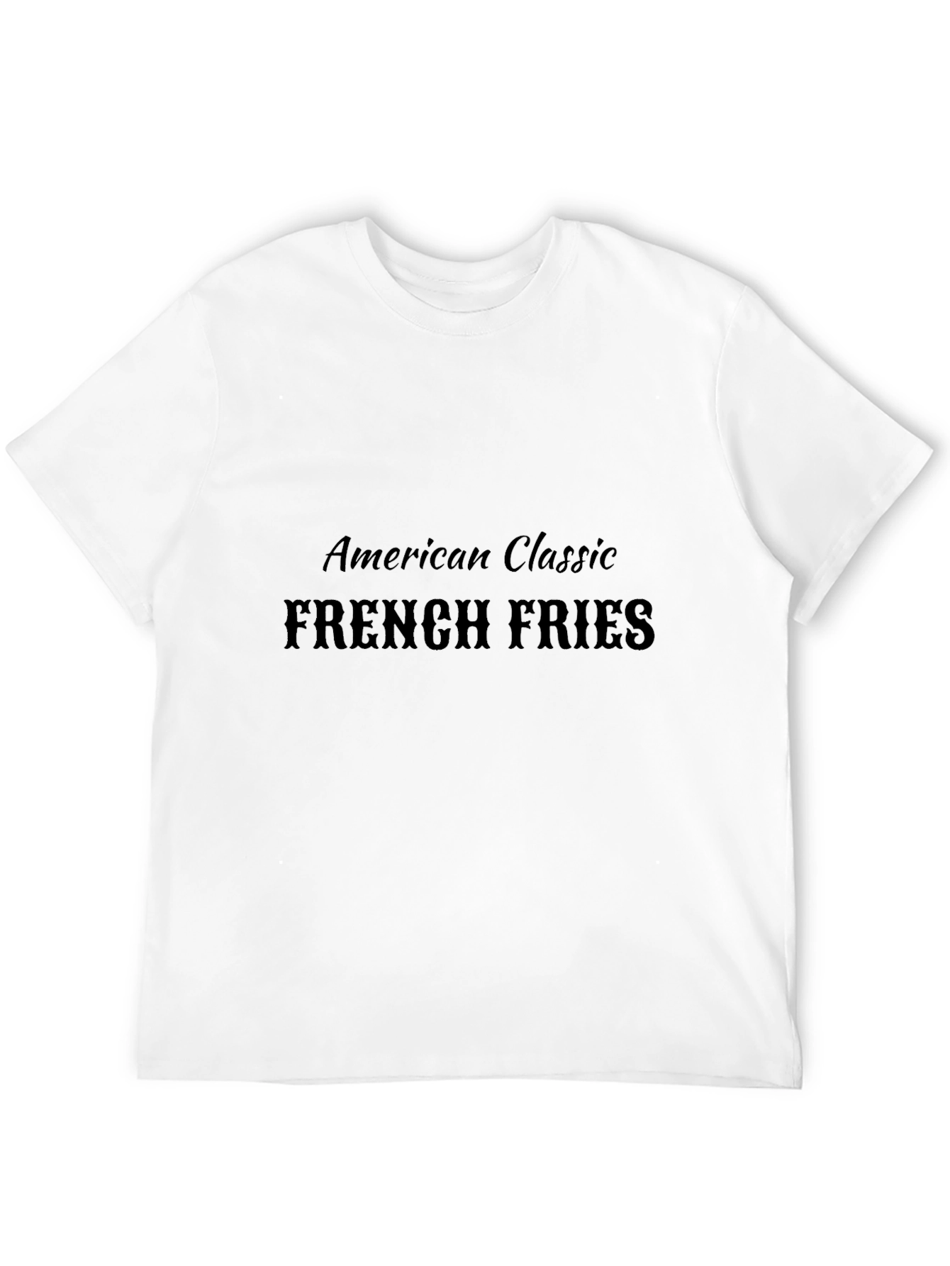 American Classic French Fries Black T-Shirt