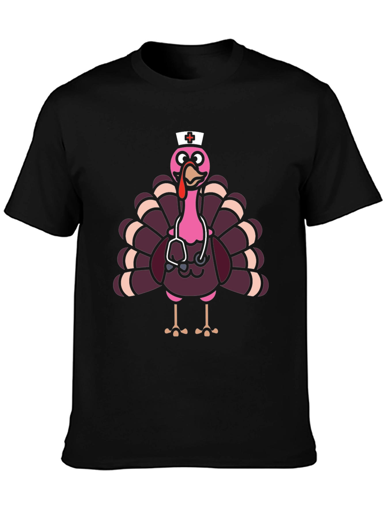 Nurse Turkey Graphic Tee - Thanksgiving Holiday Fun!