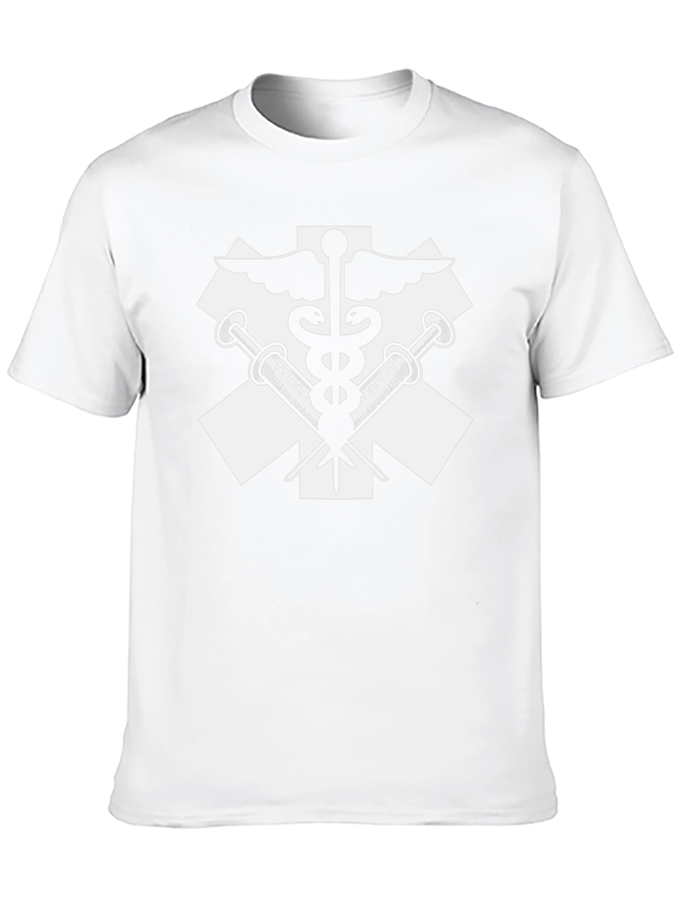 Medical Symbol T-Shirt - Caduceus and Syringes