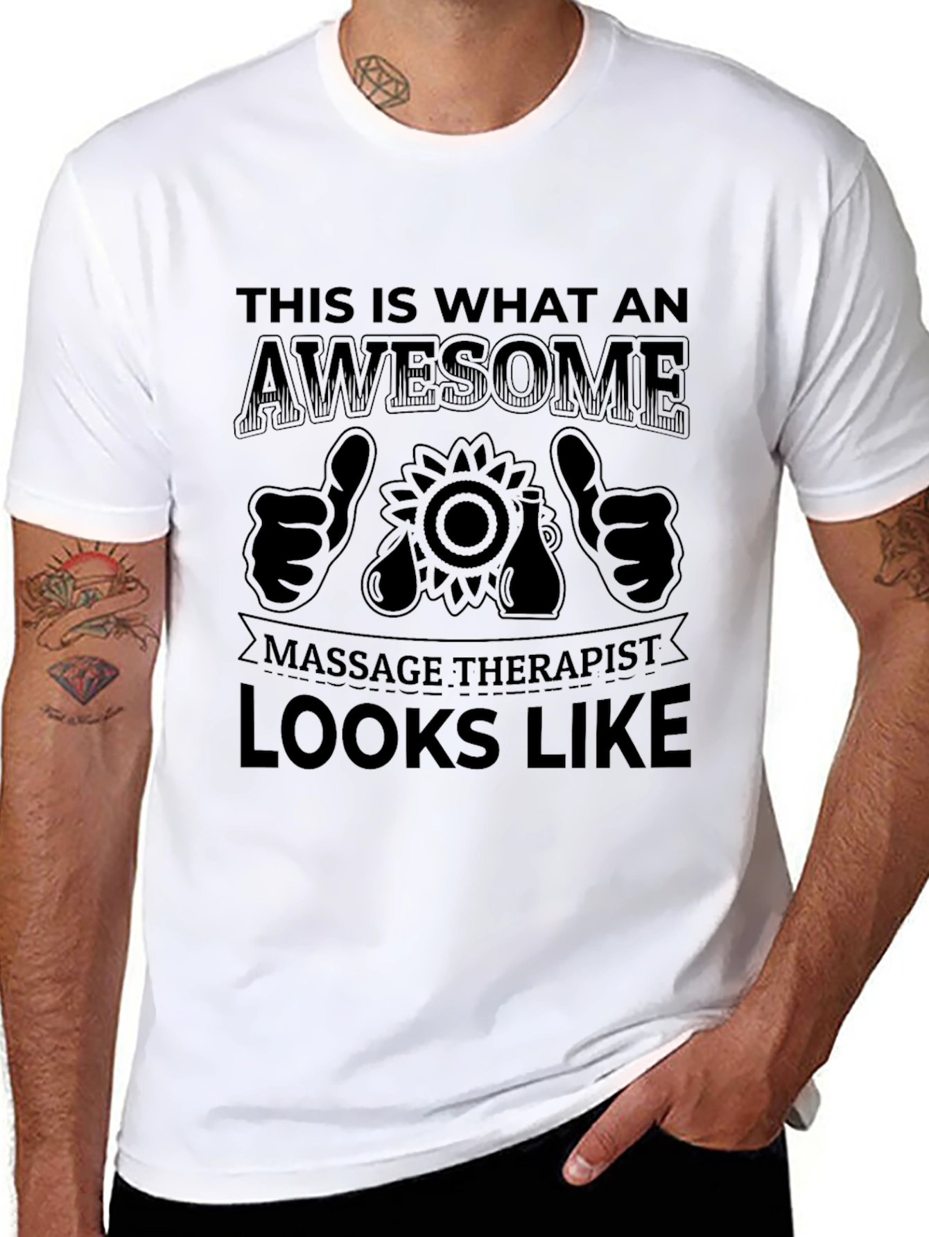 Awesome Massage Therapist Black T-Shirt
