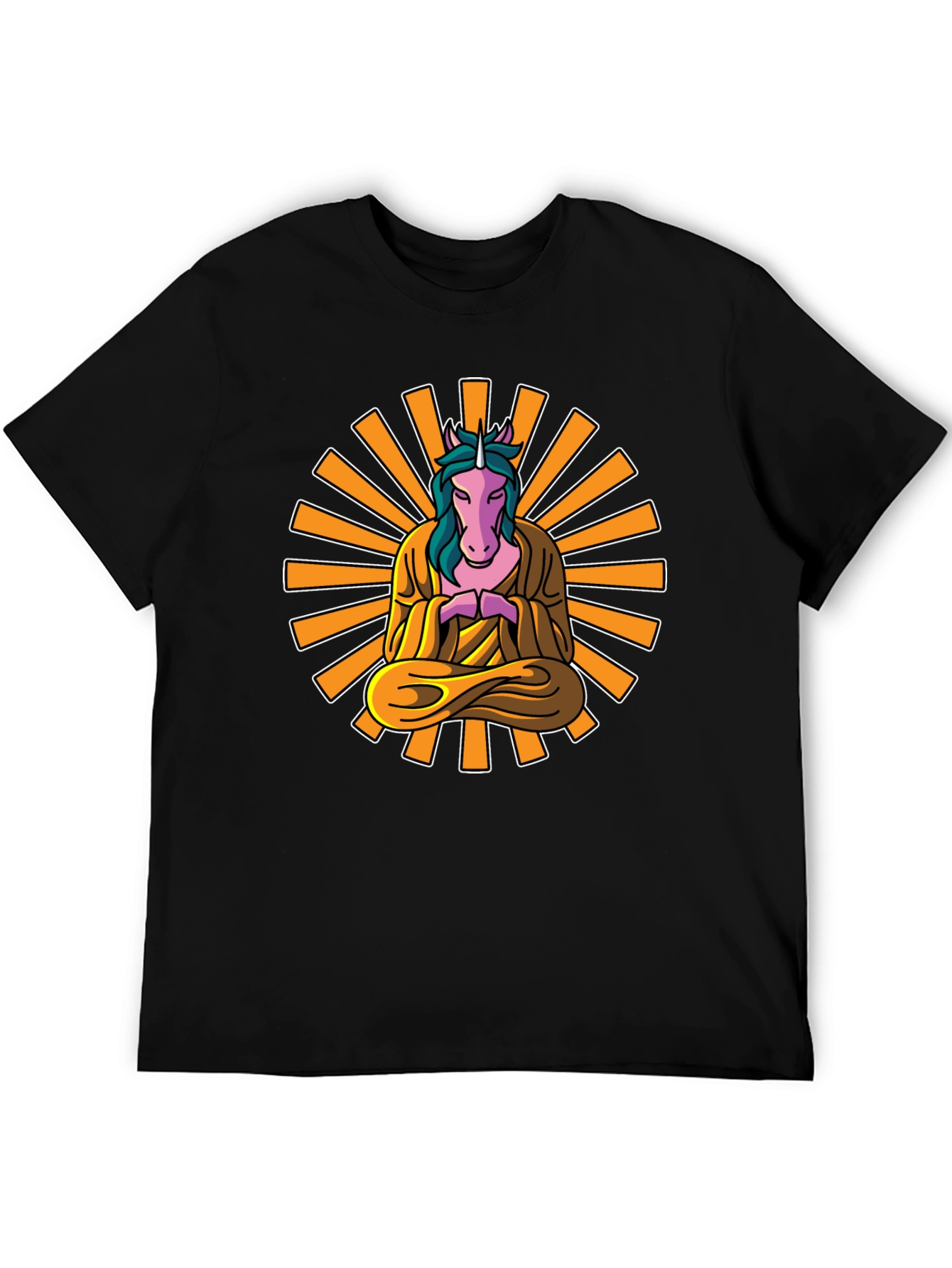 Zen Unicorn T-Shirt: Meditating Mystical Design