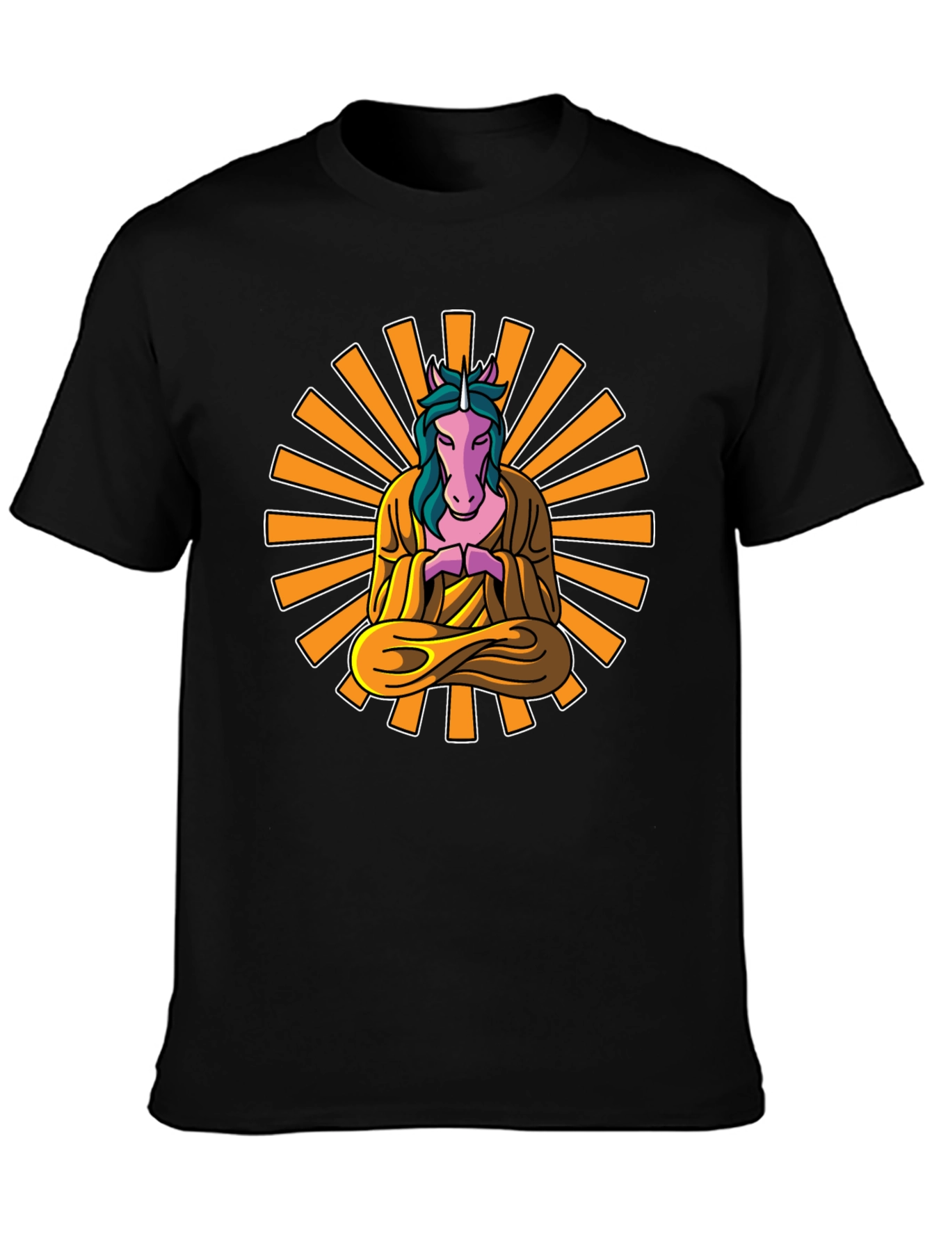 Zen Unicorn T-Shirt: Meditating Mystical Design