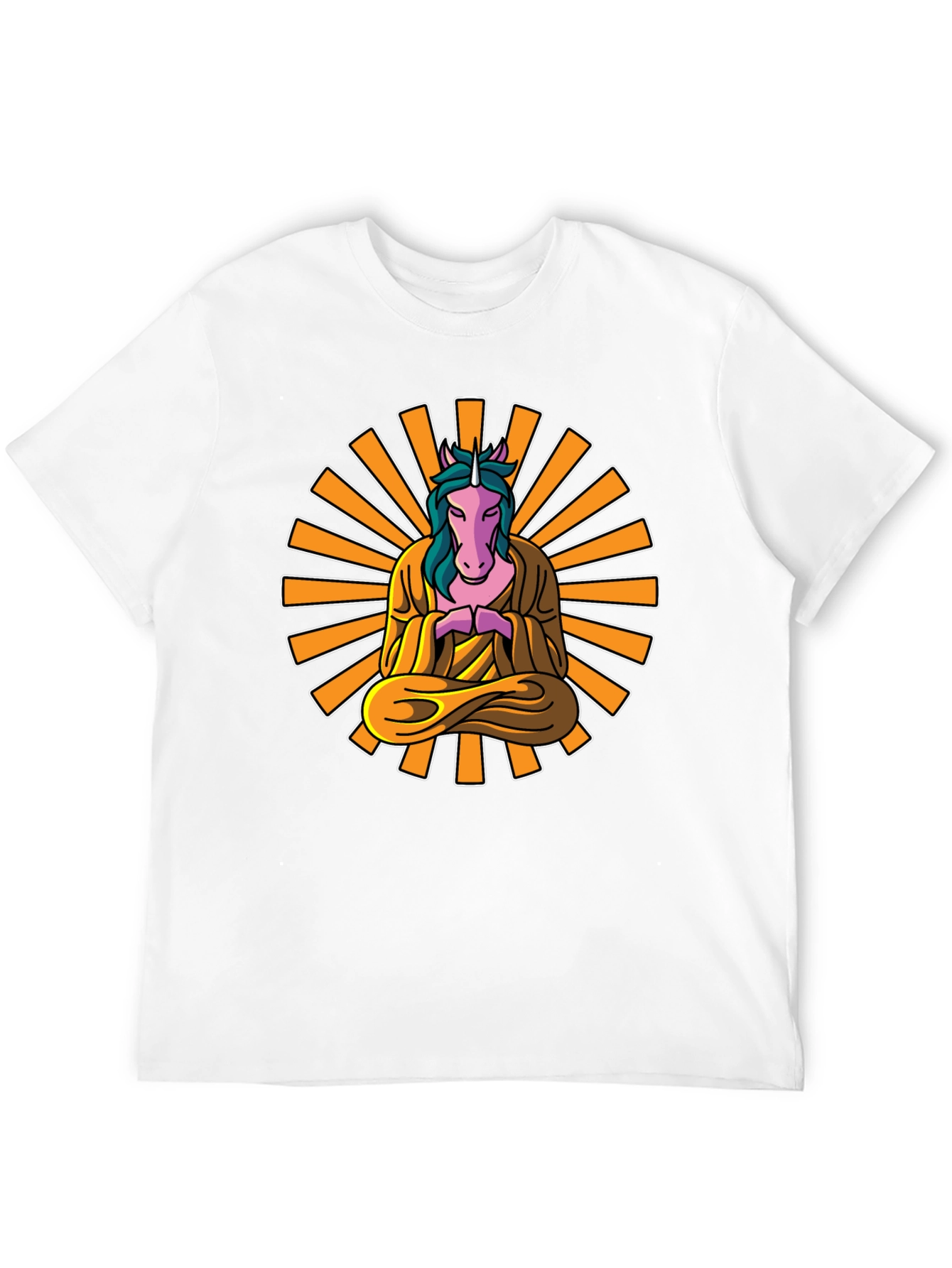 Zen Unicorn T-Shirt: Meditating Mystical Design