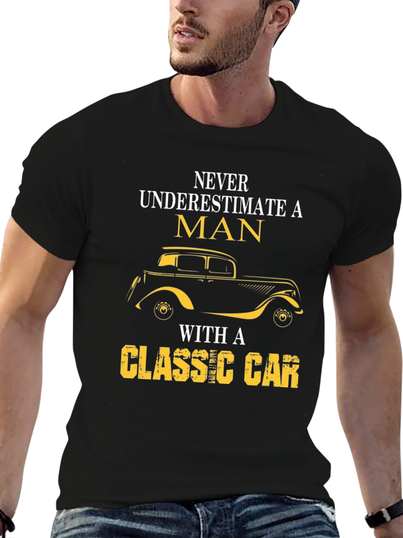 Classic Car Lover T-Shirt - Never Underestimate A Man