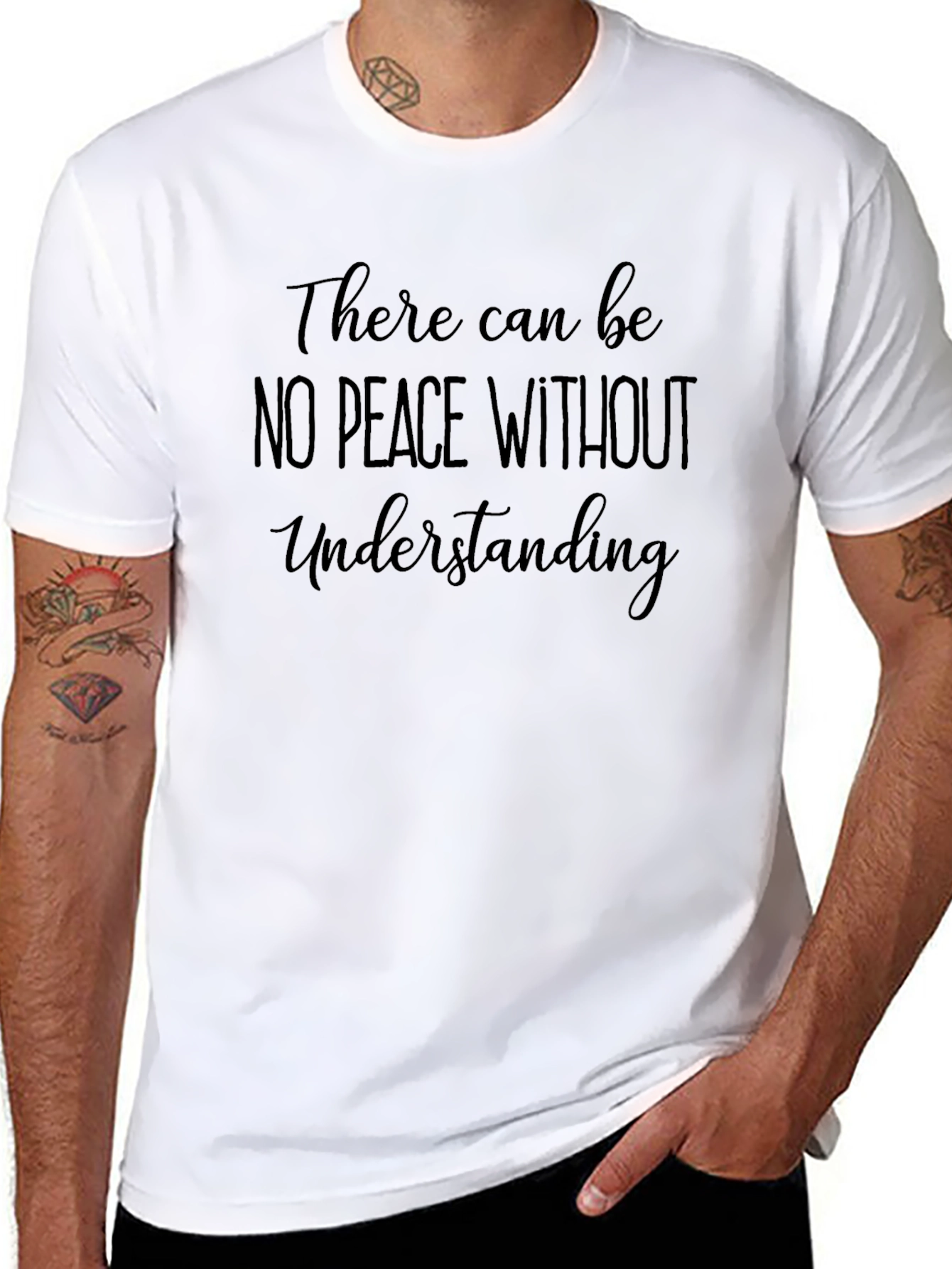 Peace Without Understanding Black T-Shirt
