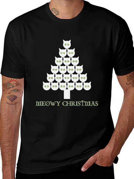 Meowy Christmas Cat Tree T-Shirt