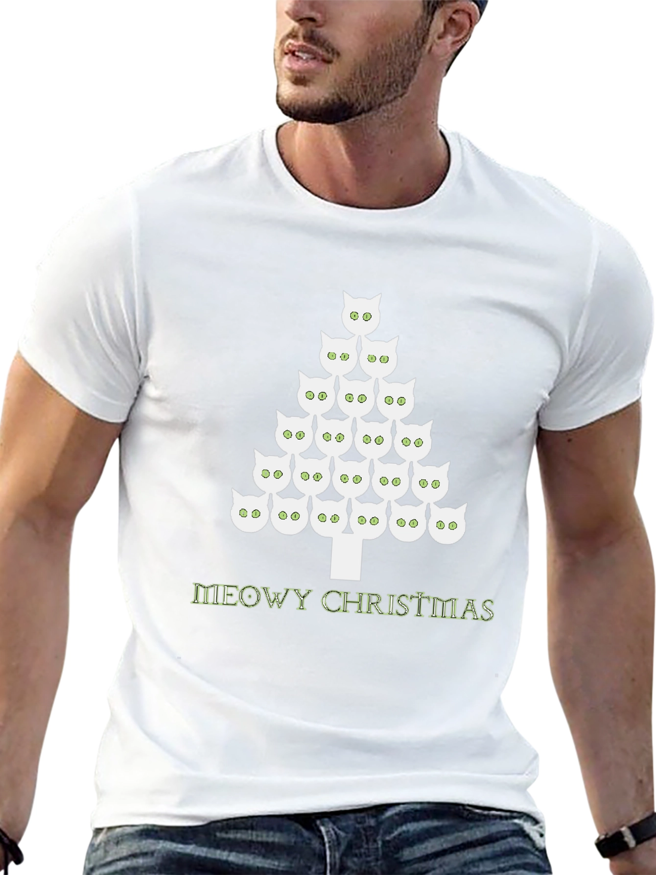 Meowy Christmas Cat Tree T-Shirt