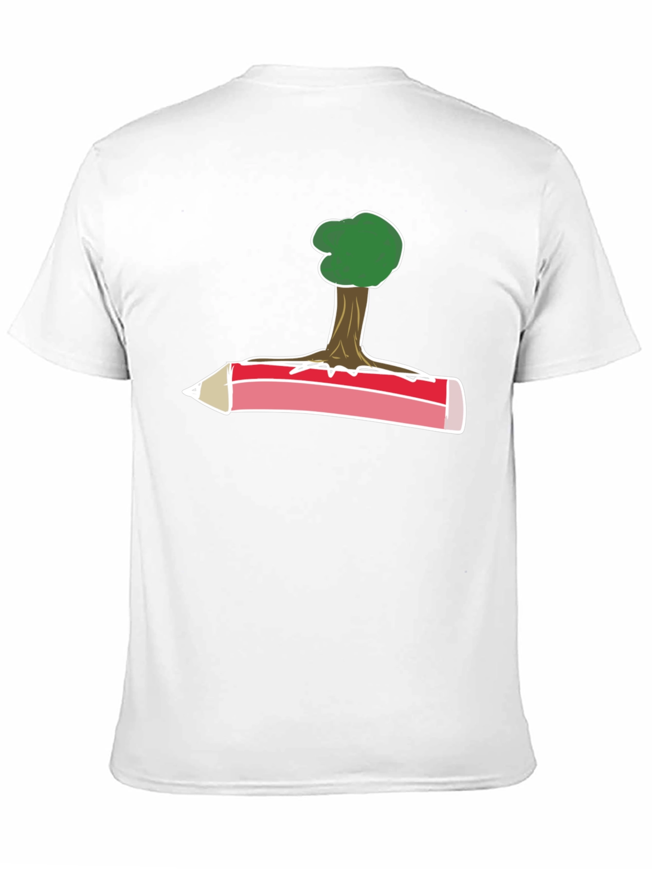 Tree & Pencil T-Shirt - Nature Inspired Tee