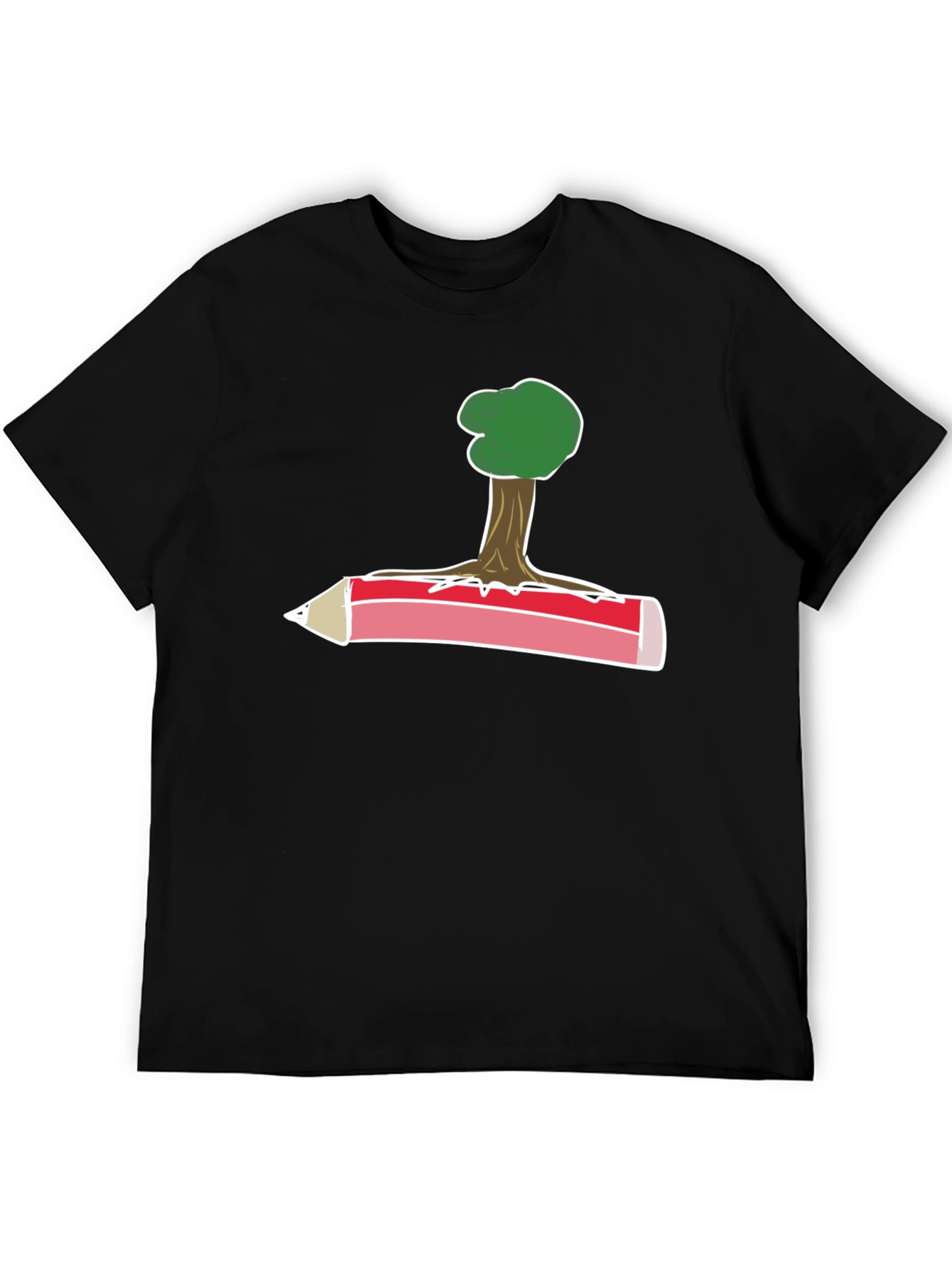 Tree & Pencil T-Shirt - Nature Inspired Tee