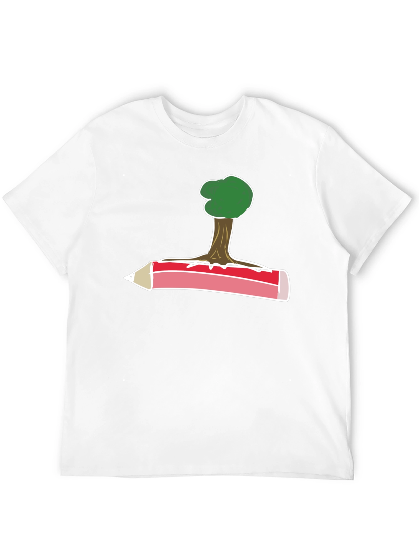 Tree & Pencil T-Shirt - Nature Inspired Tee