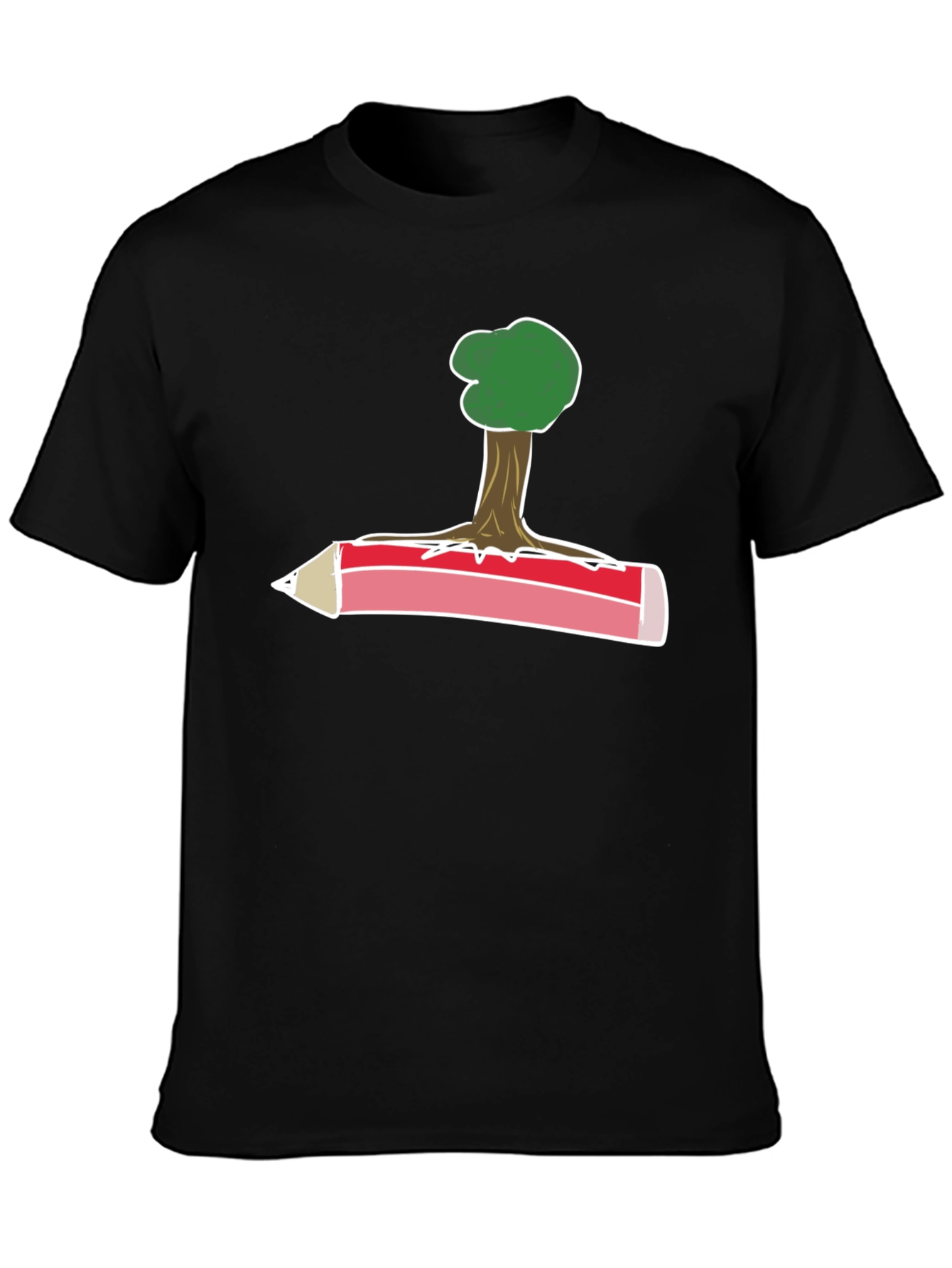 Tree & Pencil T-Shirt - Nature Inspired Tee