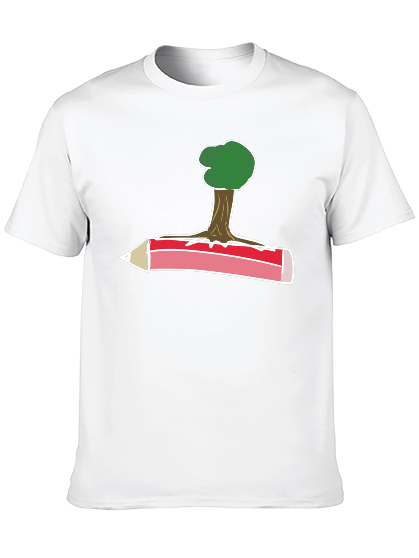 Tree & Pencil T-Shirt - Nature Inspired Tee