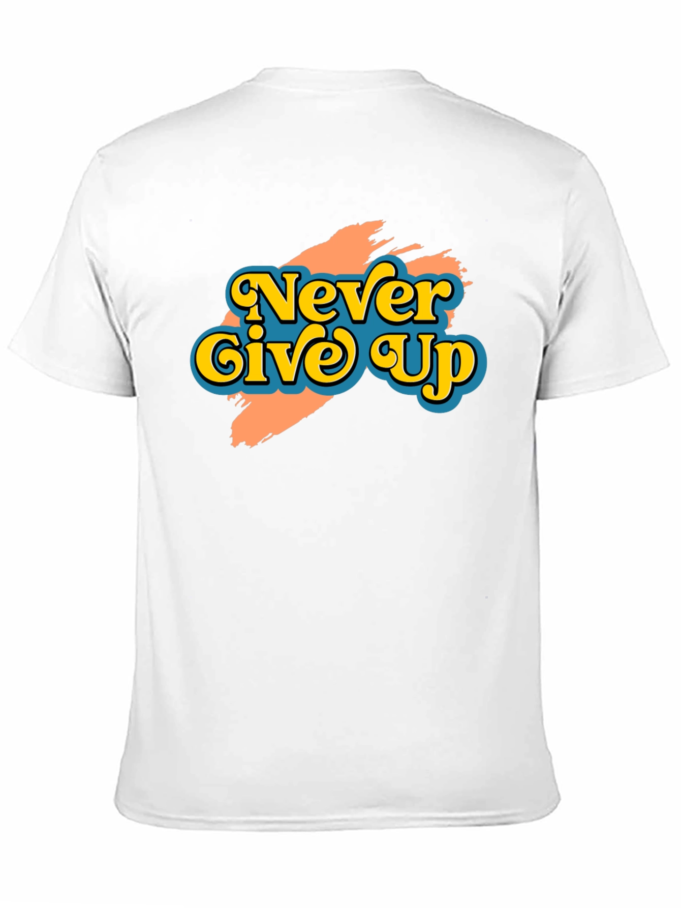 Never Give Up Retro Graphic T-Shirt