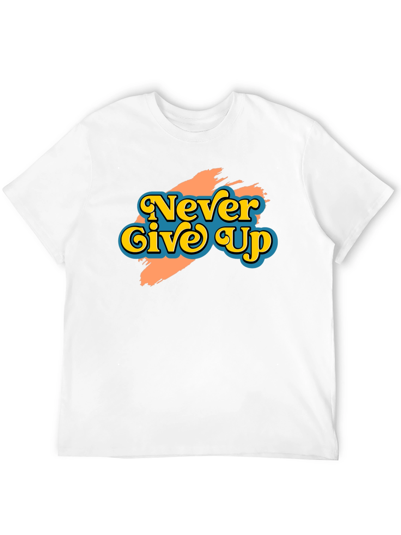 Never Give Up Retro Graphic T-Shirt