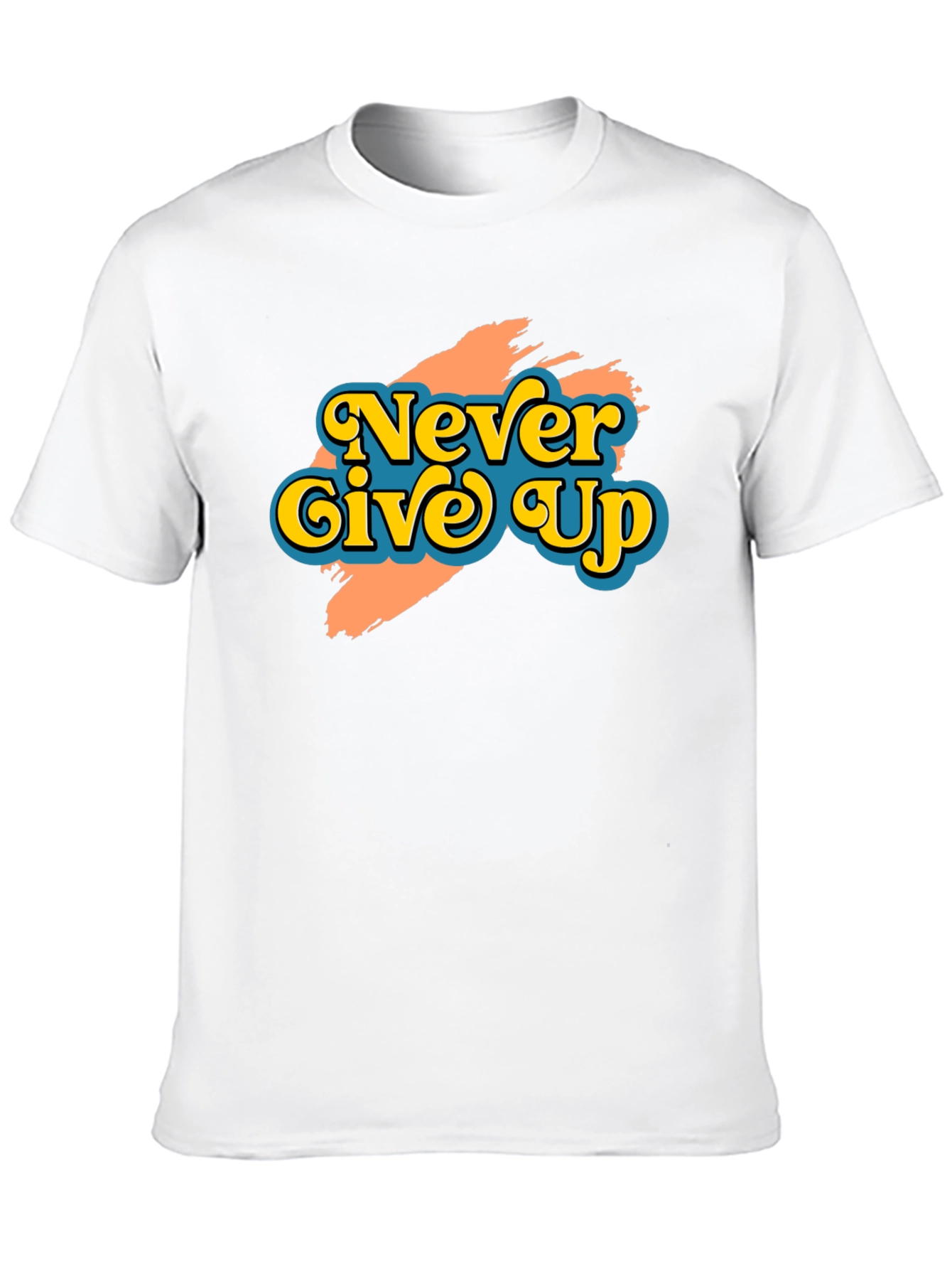 Never Give Up Retro Graphic T-Shirt