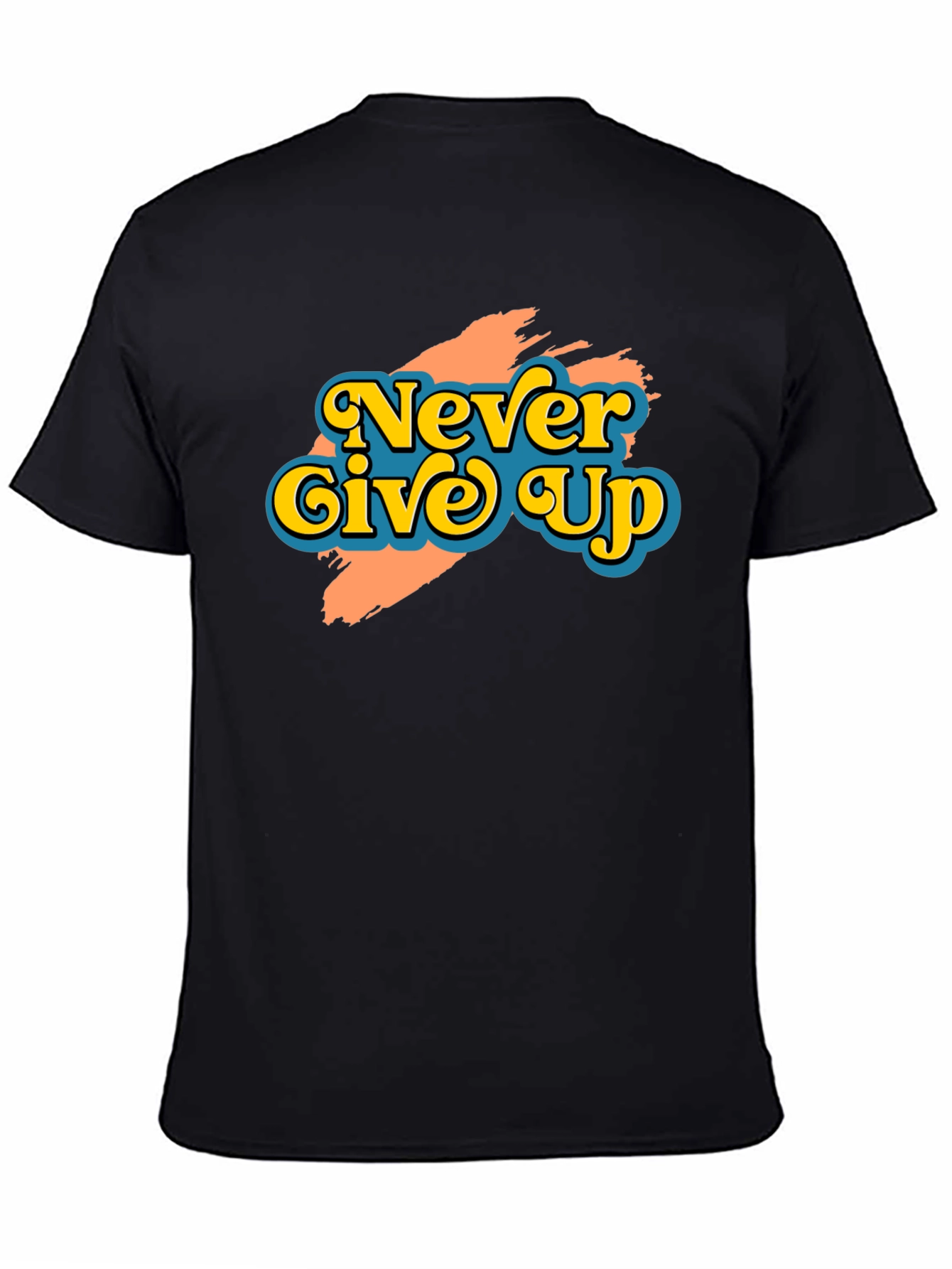 Never Give Up Retro Graphic T-Shirt
