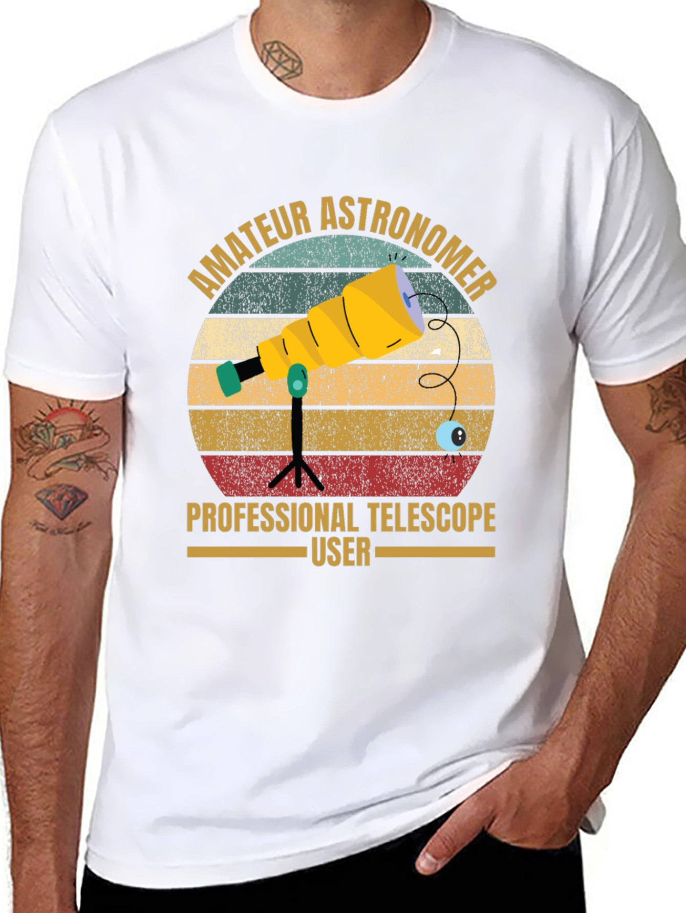 Amateur Astronomer Telescope User Graphic Tee