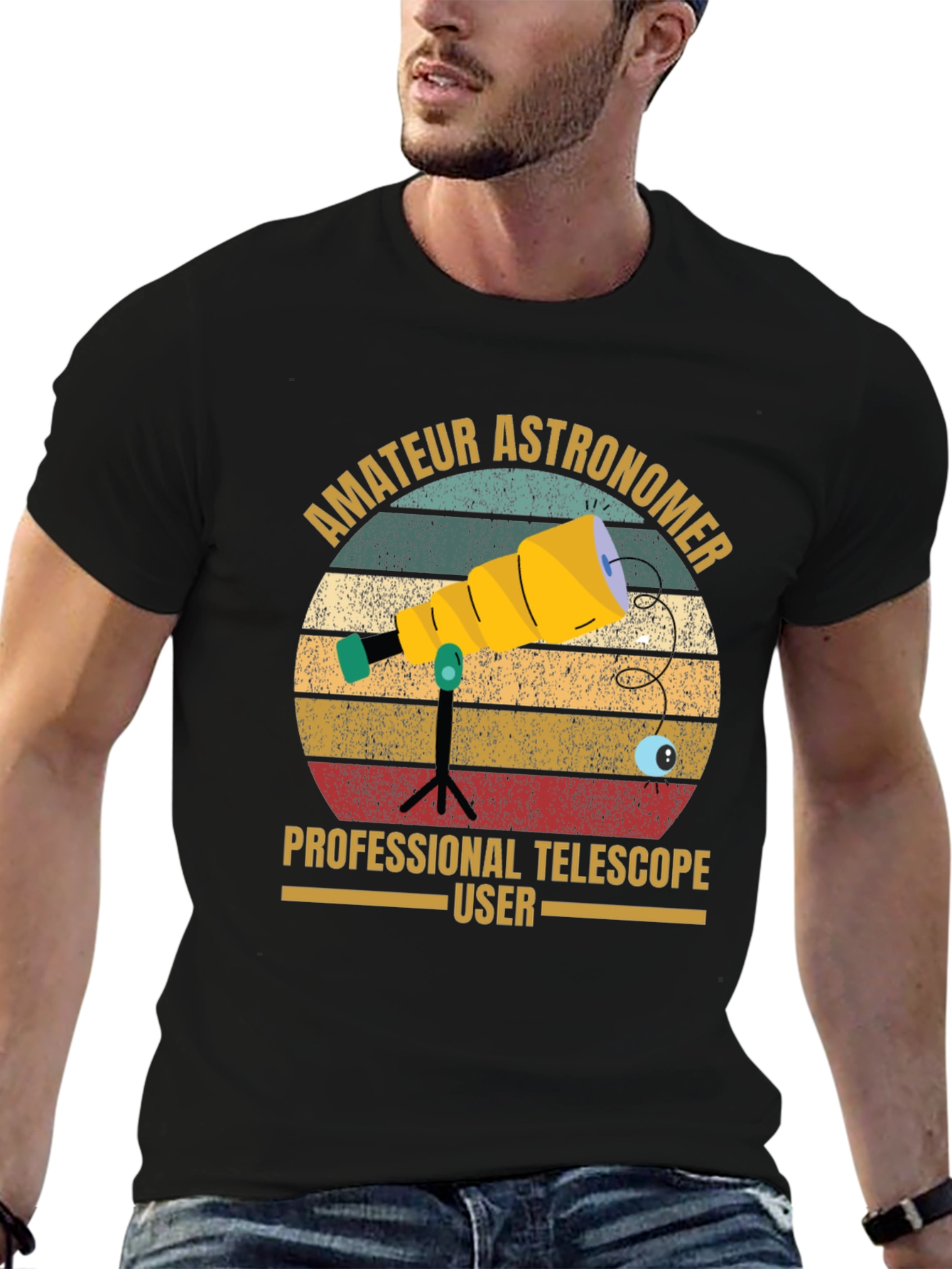 Amateur Astronomer Telescope User Graphic Tee